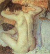 Edgar Degas Woman Combing her hair painting
